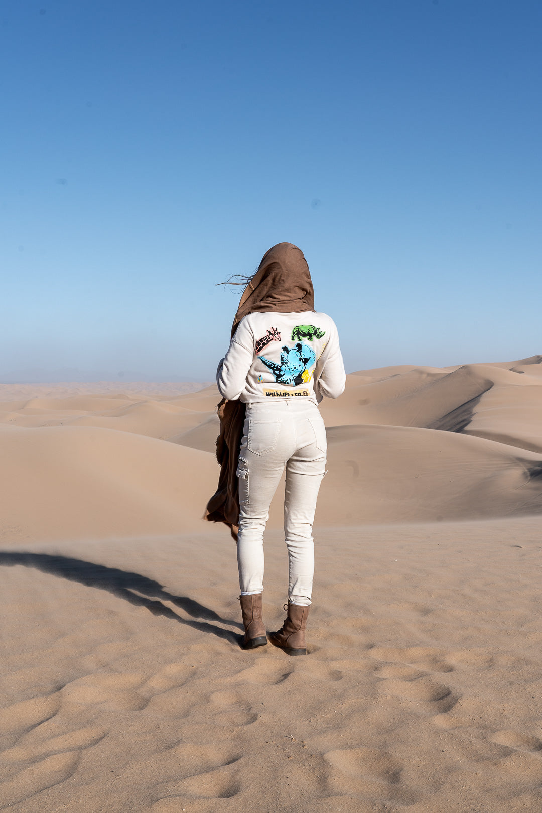 Rhino Man Ladies Crop Hoodie