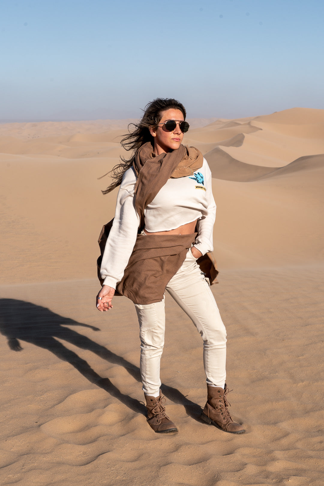 Rhino Man Ladies Crop Hoodie